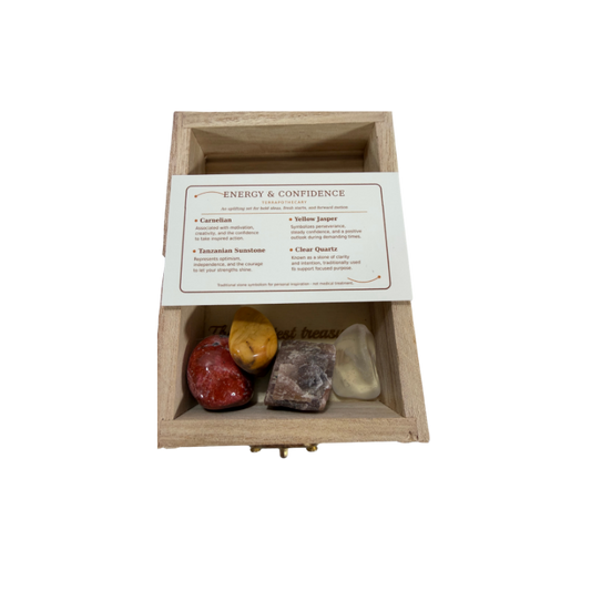 Earth’s Treasures – Engraved Stone Intention Chest
