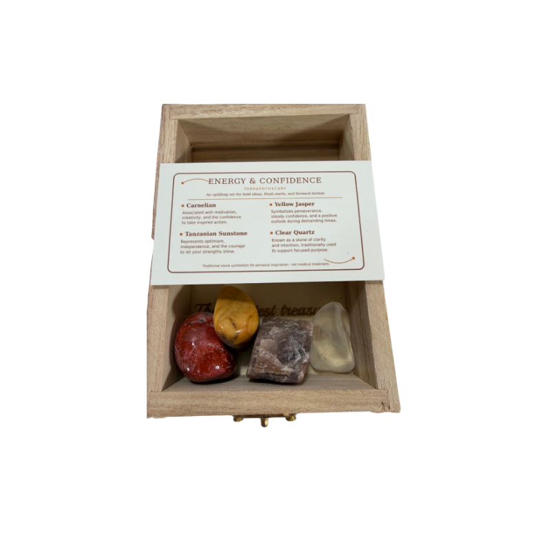 Earth’s Treasures – Engraved Stone Intention Chest