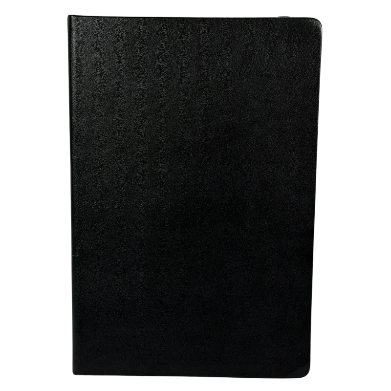 Personalized black journal with custom laser engraving, perfect for journaling, note-taking, planning, and thoughtful personalized gifts.
