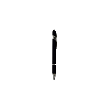 Personalized black engraved metal pen with custom laser engraving, ideal for business gifts, keepsakes, and everyday writing.