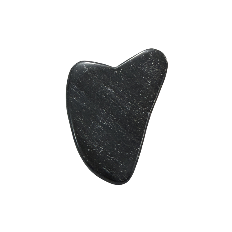Polished Black Obsidian heart-shaped massage stone with a smooth glossy finish for relaxation and crystal collections.