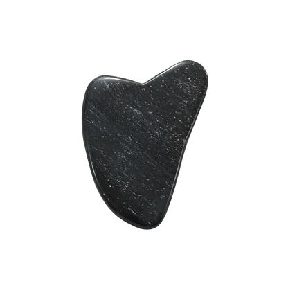Polished Black Obsidian heart-shaped massage stone with a smooth glossy finish for relaxation and crystal collections.