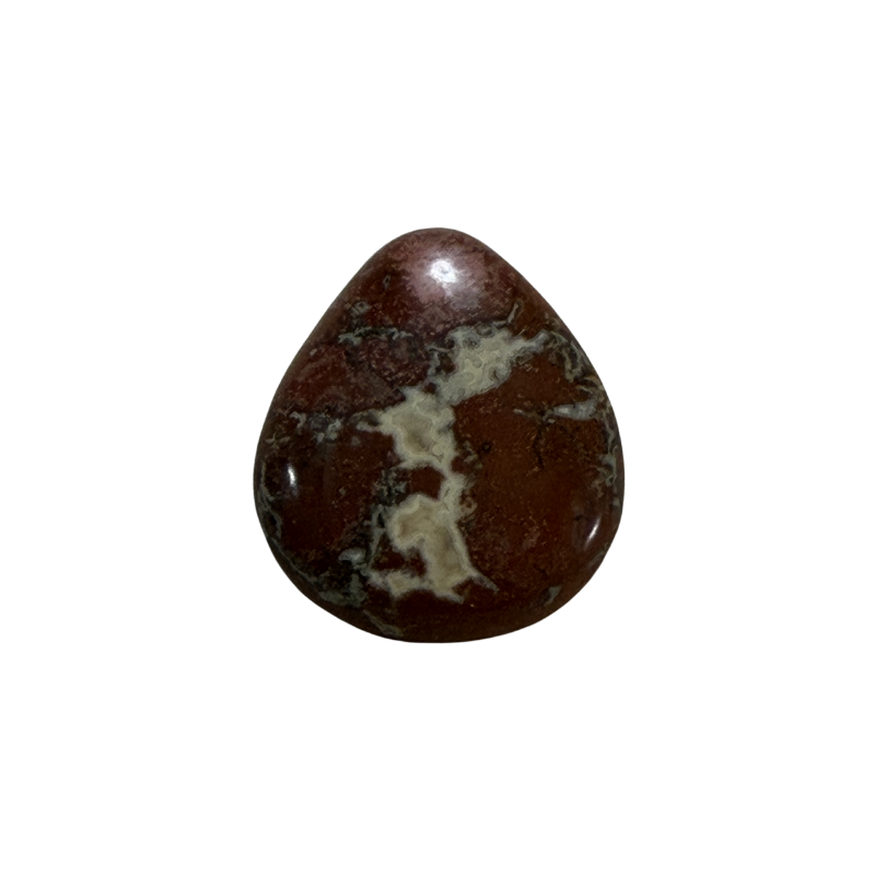 Natural Brecciated Jasper cabochon showcasing rich earthy tones and one-of-a-kind patterns, ideal for wire wrapping.