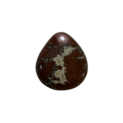 Natural Brecciated Jasper cabochon showcasing rich earthy tones and one-of-a-kind patterns, ideal for wire wrapping.