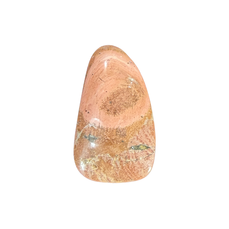 Genuine Brecciated Jasper cabochon displaying unique natural mineral patterns and a smooth polished finish