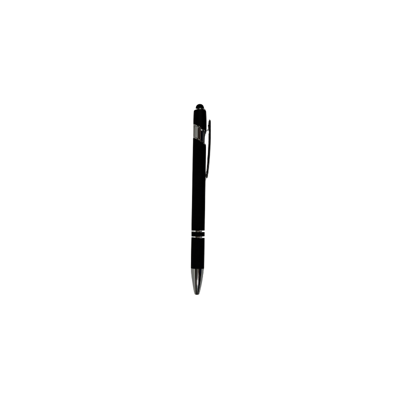 Personalized dark navy blue engraved metal pen featuring custom laser engraving for professional, personal, or gift use.