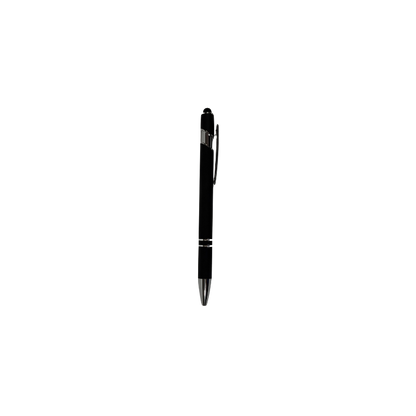 Personalized dark navy blue engraved metal pen featuring custom laser engraving for professional, personal, or gift use.