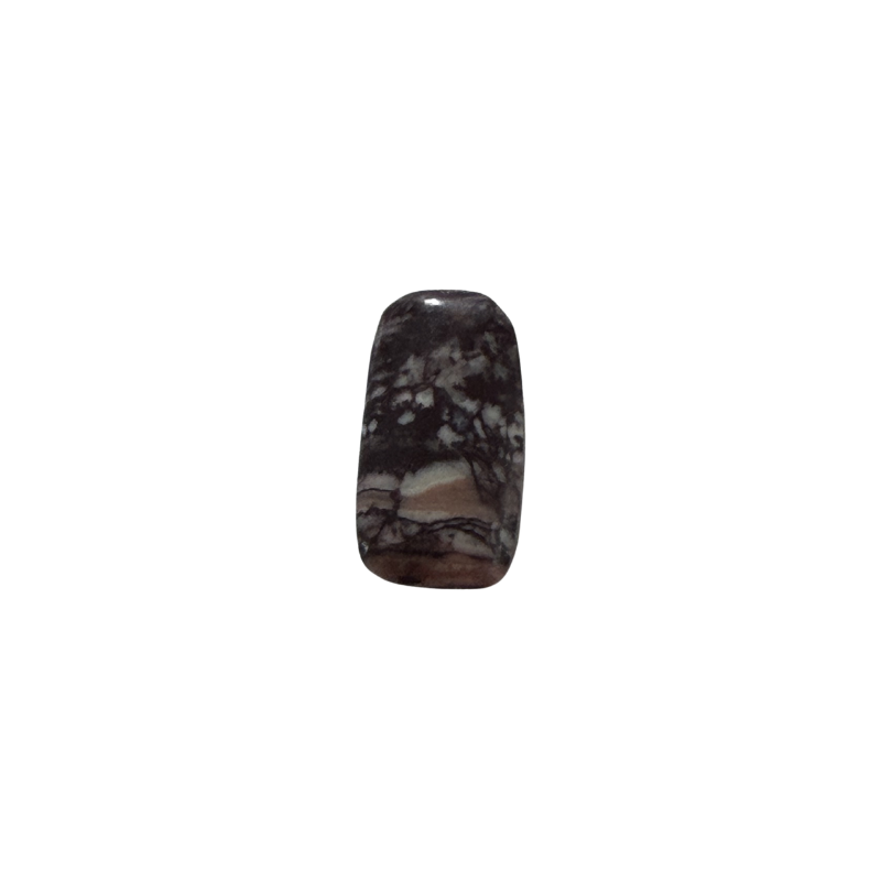 Genuine Picasso Jasper cabochon with artistic natural veining and a smooth polished finish, ideal for custom jewelry designs.