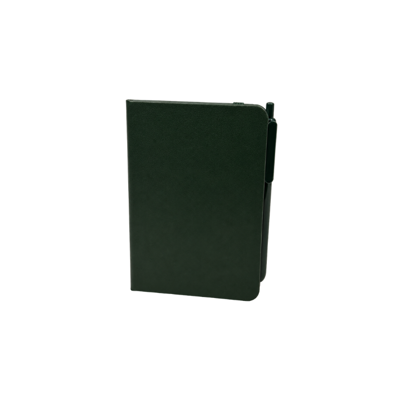 Personalized green petite notebook with custom laser engraving, designed for journals, planners, and thoughtful keepsake gifts.