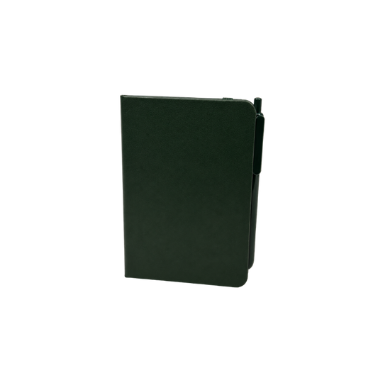Personalized green petite notebook with custom laser engraving, designed for journals, planners, and thoughtful keepsake gifts.
