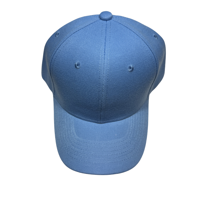 Personalized light blue baseball cap with a custom laser-engraved leather patch, perfect for gifts and everyday wear.