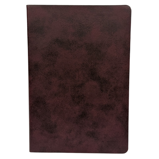 Maroon Personalized maroon journal featuring custom laser engraving, ideal for writing, daily notes, and meaningful keepsake gifts.