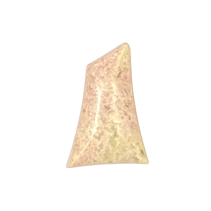 Natural Rhodonite Cabochon front view with polished pink and black patterns for jewelry making