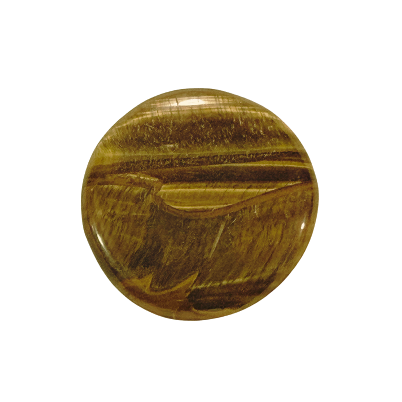Natural Tiger's Eye cabochon 1 featuring golden brown chatoyant bands, polished for jewelry making, wire wrapping, or bezel setting