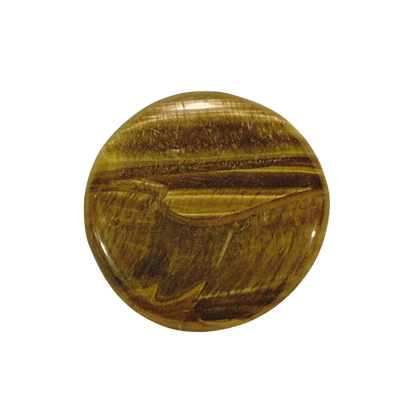 Natural Tiger's Eye cabochon 1 featuring golden brown chatoyant bands, polished for jewelry making, wire wrapping, or bezel setting
