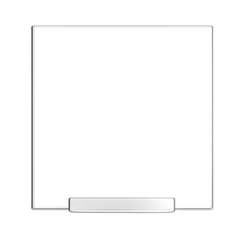 Personalized square engraved acrylic award displayed on an illuminated LED base, custom engraved for recognition, appreciation, milestones, and special events.