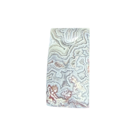 Crazy Lace Agate cabochon number 2 with lace-like natural agate pattern