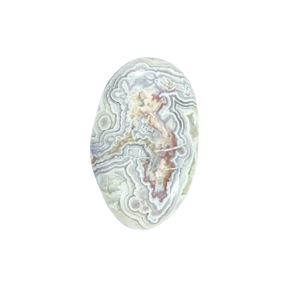 Crazy Lace Agate cabochon number 6 with polished swirled agate markings