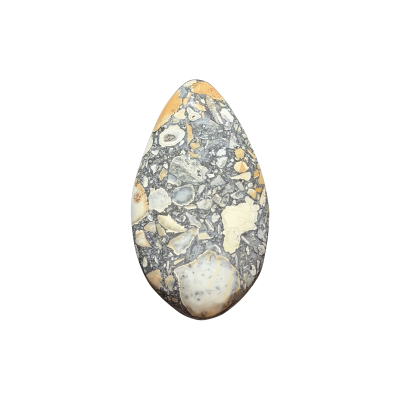 Maligano Jasper cabochon number 3 with natural earthy scenic markings