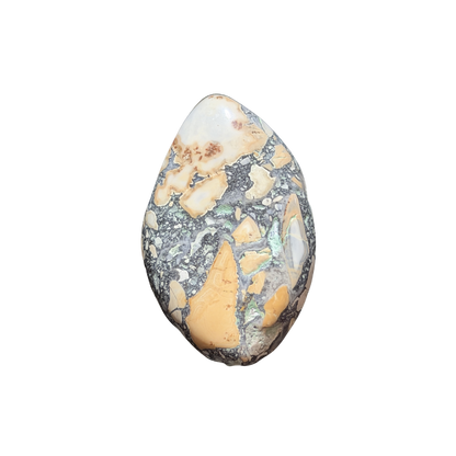 Maligano Jasper cabochon number 4 with polished jasper pattern and organic colors