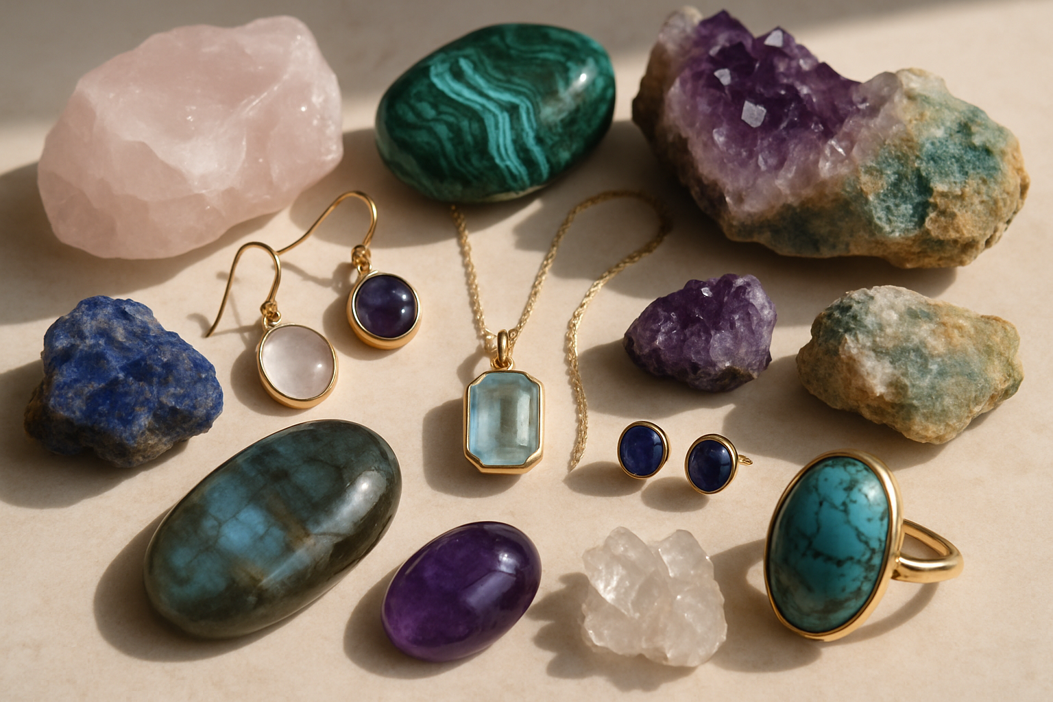 rocks and jewelry